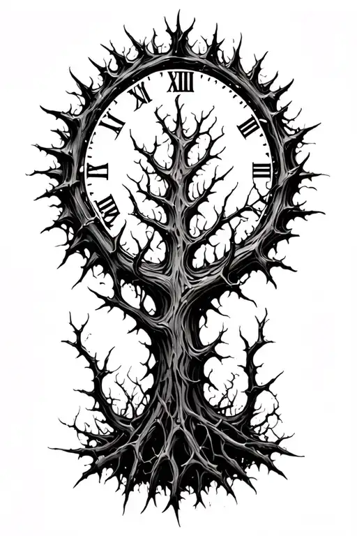 Thorn Vines Infinite Time Nature Overgrown Spike