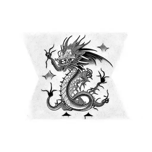 Combine Elements From One Piece And Dragon Ball Into A Unique Tattoo Design