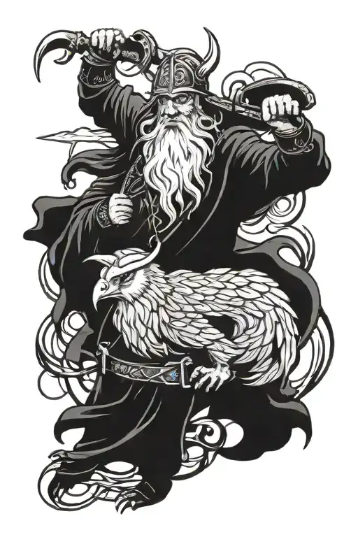 Norse Mythology Odin Huggin Munnin