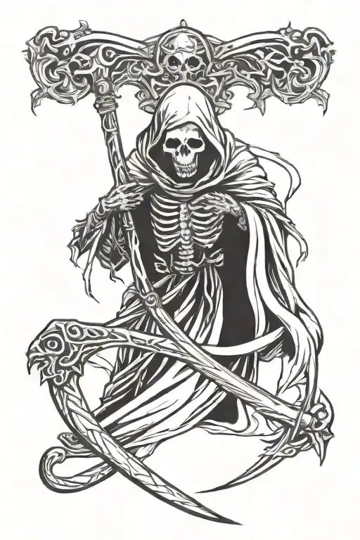 Reaper Holding A Scythe