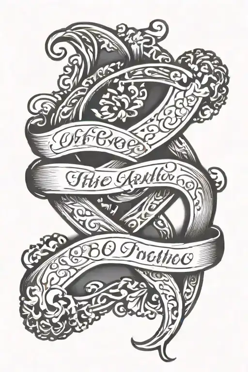 Infinity Symbol With Name Thew And A Dog Paw Print