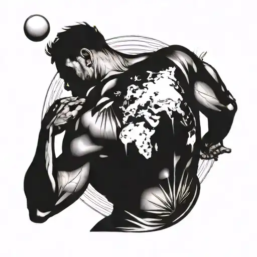 Atlas Holding The Sun Instead Of World On His Back