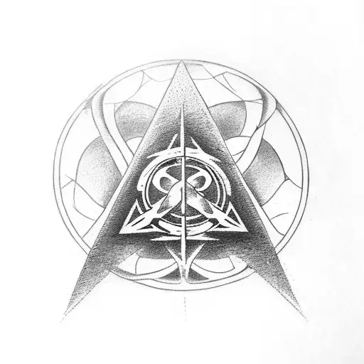 Combine The Deathly Hallows Symbol With A Film Reel