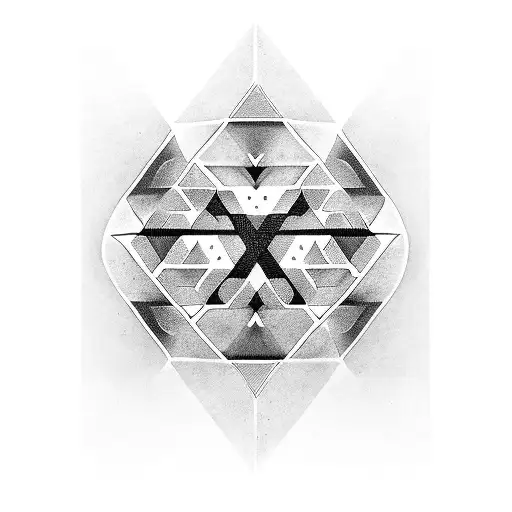 Geometric Representation Of A Native American Tribe Symbol And Hellebore