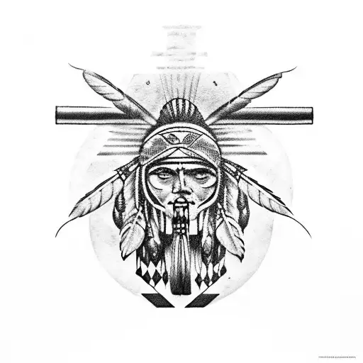 Native American Tattoo And Hellebore