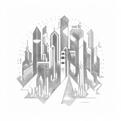 Cyberpunk Cityscape With A Rock Concert In The Background