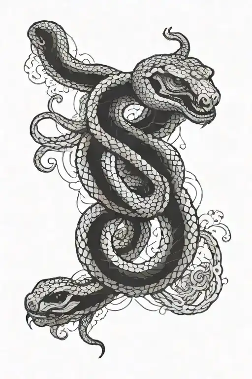 Ouroboros Snake Wrapped
