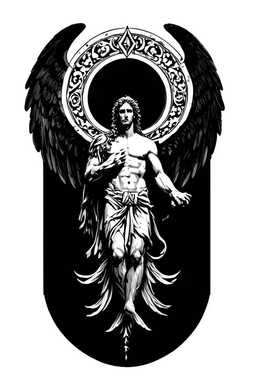 Arch Angel Michael Figh Between Good