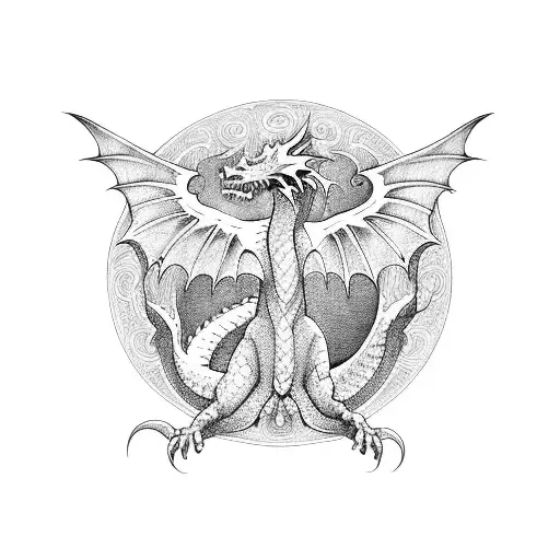 A Dragon Spreading Its Wings