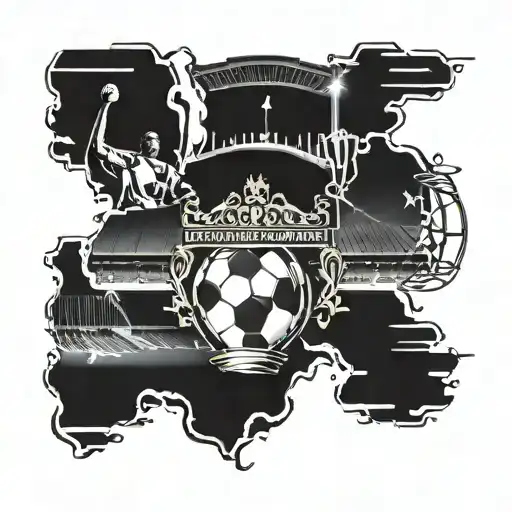 Incorporate Anfield Stadium And Trophies Into A Tattoo Representing The Client's Love For Football