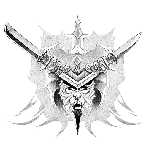 A Fierce Warrior Wielding A Sword