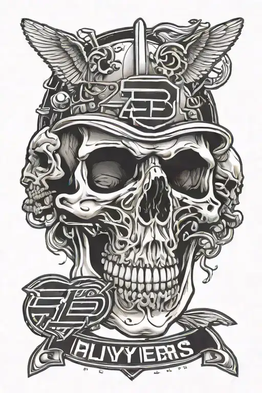 Philadelphia Flyers And A Skull