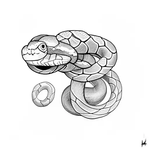 Snake With Clouds Arround The Leg