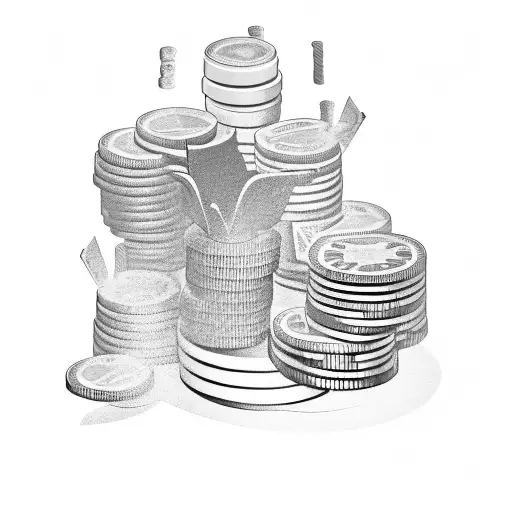 A Formula 1 Car Racing Through A Stack Of Money