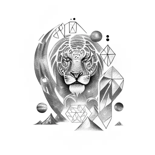 A Mystical Black And Grey Scene Featuring A Mystical Jungle