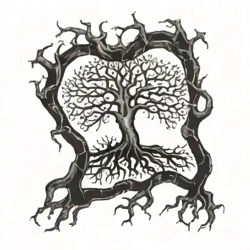 Tree With Roots Around Initials Bp Rp