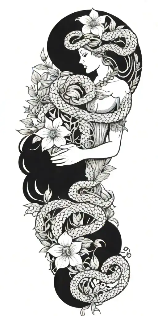 Garden Of Eden With Angels And Snakes Wrapped