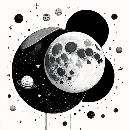 Moon With Planets