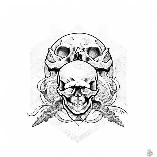 Skull And Bear's Head