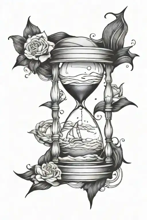 Hourglass With Sea Inside
