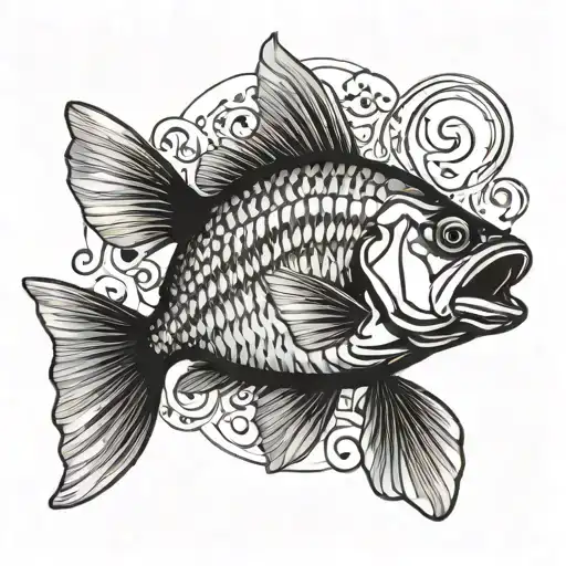 Bass Fish With Letters W A B Incorporated