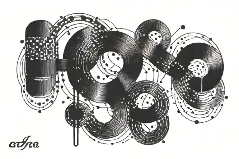 Morse Code R- Ring Tattoo Design