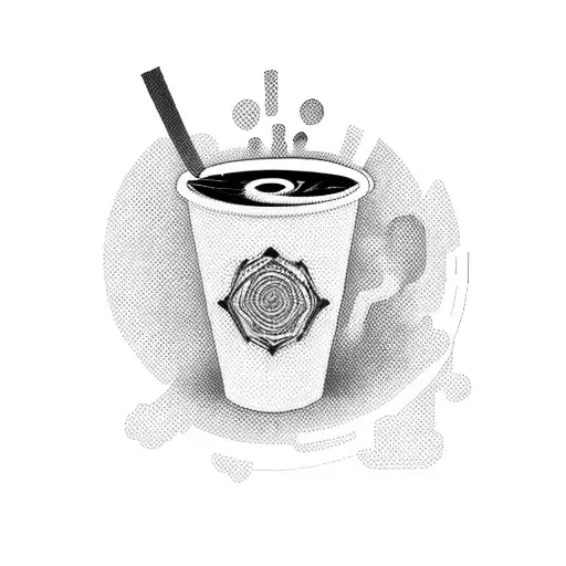 A Coffee Cup With A Tv Screen On It