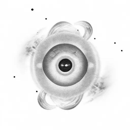 Black Hole Combined With Pocketwatch In Space Theme