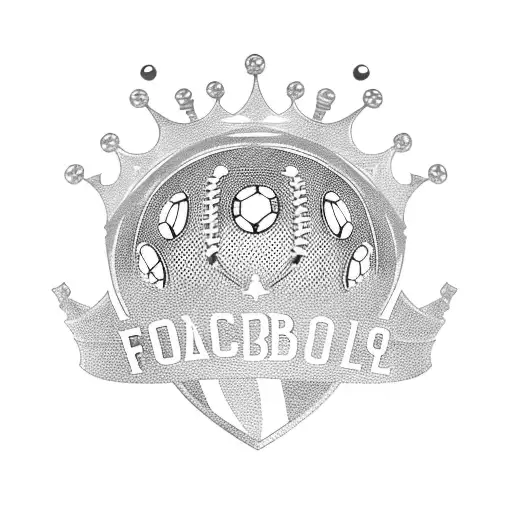 Football Ball With A Crown And Number 10