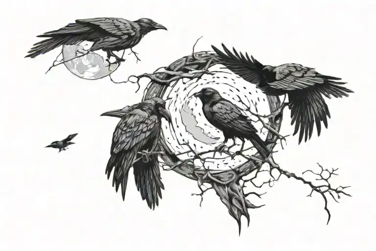 Crows And The Moon