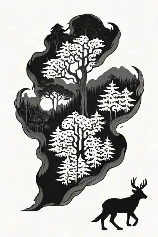 Forest And The Moon Above