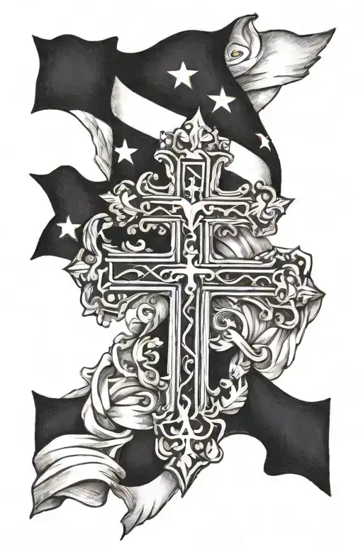 Famiglia Cross With Italian Flag