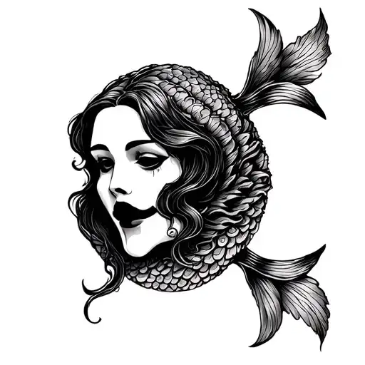 Ghostface Cut Head Mermaid