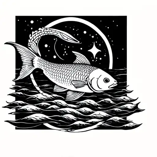 Zodiac Sign Aquarius And Fish