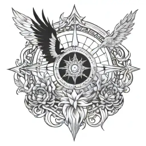 Compass Lotus Hart Phoenix Rising From Ashes