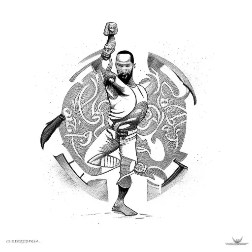 Capoeira Warrior In Action