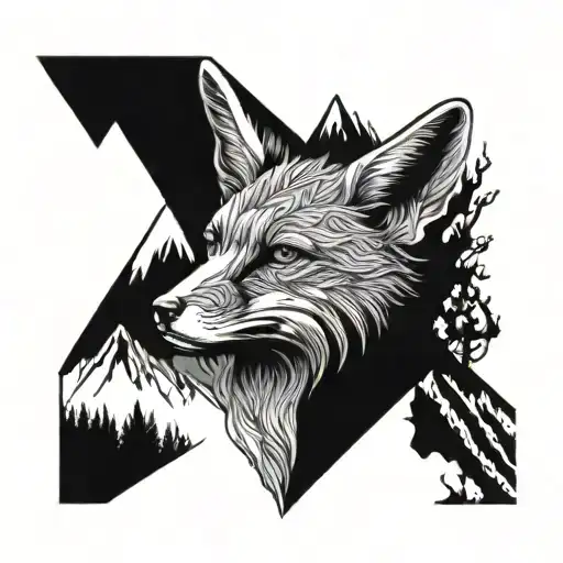 Fox With Ears That Turn Into Mountains