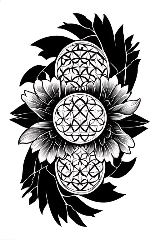 Flower Of Life Geometric Masculan