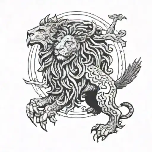 Lion And Eagle