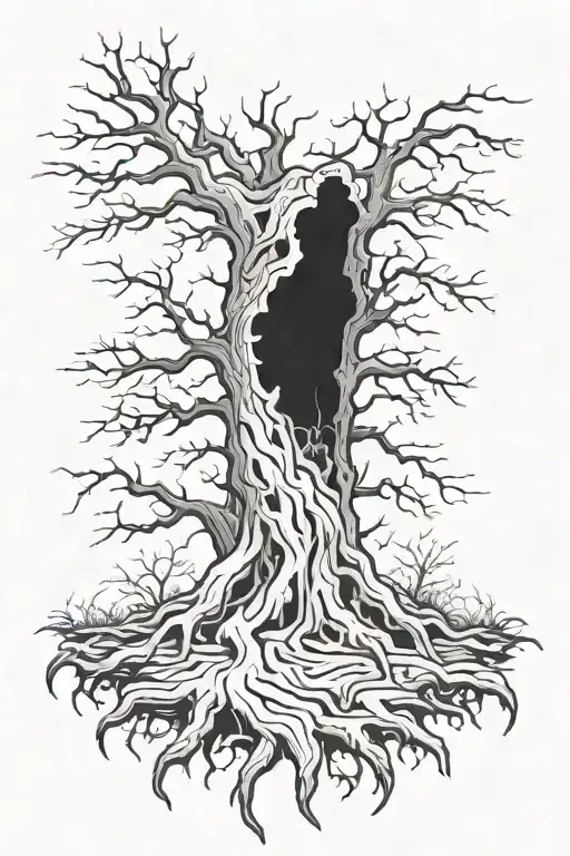 Grave Tree Death And Front