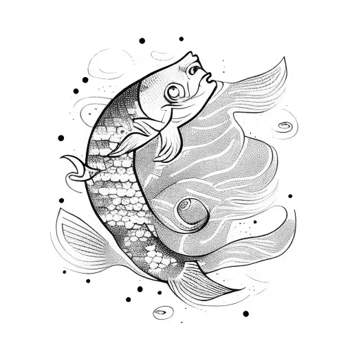 A Graceful Mermaid Gracefully Swimming Among Colorful Fish In The Deep Sea