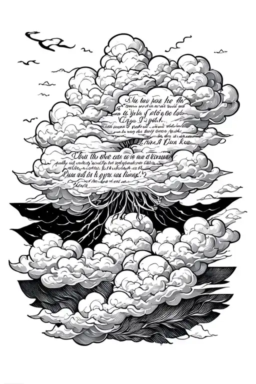 Quarter Sleeve Of A Clouds And A Bible Verse Masculine