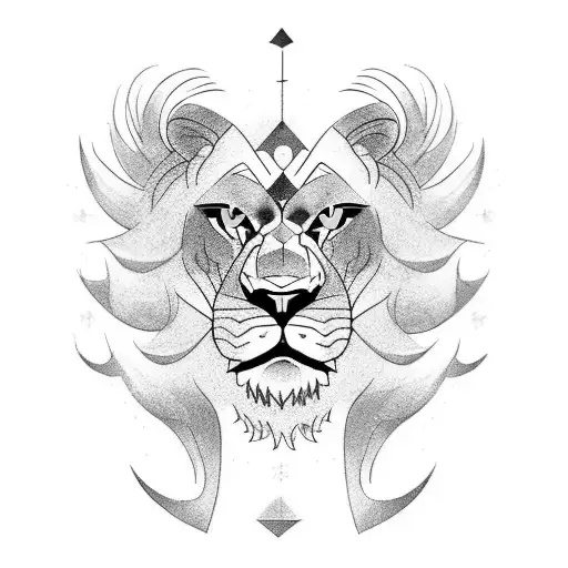 A Fierce Lion Standing On A Motorcycle