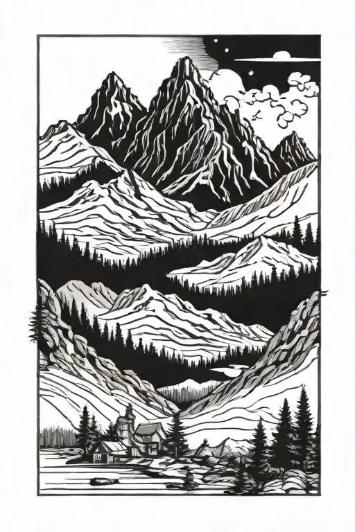 Outdoor Scene With Mountains Law Enforcement