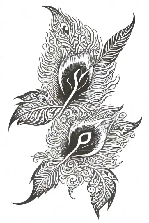 Peacock Feather Writing Shalini In Tibetian Language