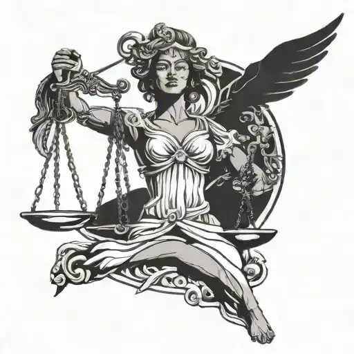 Black Woman Libra Lady Justice