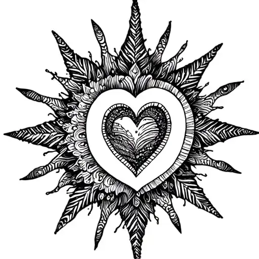 Wave Snowflake Heart Sun