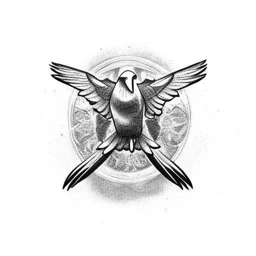 Flying Raven With Eyeball In One Claw