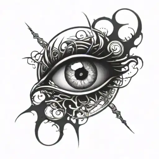 Chaos Symbol With An Eye In The Middle