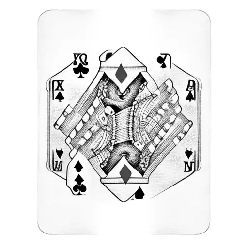 Skeleton Hand Holding Euchre Cards